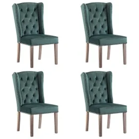 Dining chairs 4 units dark green velvet by , dining chairs - Ref: Foro24-3055854, Price: 832,02 €, Discount: %