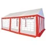 Carpa de jardín de PVC rojo y blanco 4x6 m de , Carpas y cenadores - Ref: Foro24-3056656, Precio: 929,99 €, Descuento: %