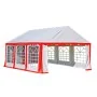 Carpa de jardín de PVC rojo y blanco 4x6 m de , Carpas y cenadores - Ref: Foro24-3056656, Precio: 929,99 €, Descuento: %