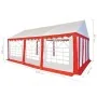 Carpa de jardín de PVC rojo y blanco 4x6 m de , Carpas y cenadores - Ref: Foro24-3056656, Precio: 929,99 €, Descuento: %