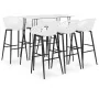 Mesa alta y taburetes de bar 7 piezas blanco de , muebles para cocinas y comedores - Ref: Foro24-3057418, Precio: 464,13 €, D...