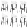 Mesa alta y taburetes de bar 7 piezas blanco de , muebles para cocinas y comedores - Ref: Foro24-3057418, Precio: 464,13 €, D...