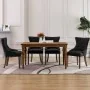 Sillas de comedor 4 unidades tela negra de , Sillas de comedor - Ref: Foro24-3058300, Precio: 611,05 €, Descuento: %