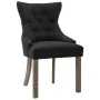 Sillas de comedor 4 unidades tela negra de , Sillas de comedor - Ref: Foro24-3058300, Precio: 611,05 €, Descuento: %
