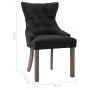 Sillas de comedor 4 unidades tela negra de , Sillas de comedor - Ref: Foro24-3058300, Precio: 611,05 €, Descuento: %