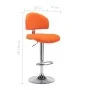 Taburete de cocina de cuero sintético naranja de , Taburetes de cocina - Ref: Foro24-249653, Precio: 84,23 €, Descuento: %