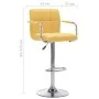 Taburete de barra de cocina de tela amarillo de , Taburetes de cocina - Ref: Foro24-283416, Precio: 83,91 €, Descuento: %