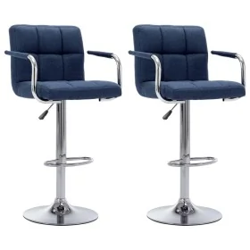 Kitchen stools 2 units blue fabric by , Kitchen stools - Ref: Foro24-283423, Price: 155,85 €, Discount: %