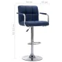 Küchenhocker, 2 Stück, blauer Stoff von , Küchenhocker - Ref: Foro24-283423, Preis: 155,85 €, Rabatt: %