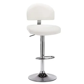 White synthetic leather kitchen stool by , Kitchen stools - Ref: Foro24-249647, Price: 101,12 €, Discount: %