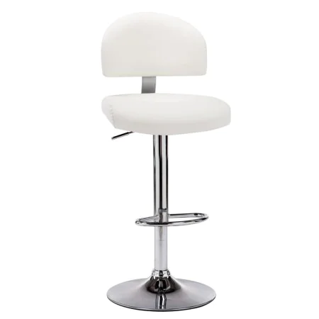 Taburete de cocina cuero sintético blanco de , Taburetes de cocina - Ref: Foro24-249647, Precio: 101,12 €, Descuento: %