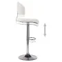 Taburete de cocina cuero sintético blanco de , Taburetes de cocina - Ref: Foro24-249647, Precio: 101,12 €, Descuento: %