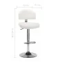 Taburete de cocina cuero sintético blanco de , Taburetes de cocina - Ref: Foro24-249647, Precio: 101,12 €, Descuento: %