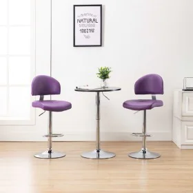 Kitchen stools 2 units synthetic leather purple by , Kitchen stools - Ref: Foro24-249664, Price: 137,78 €, Discount: %