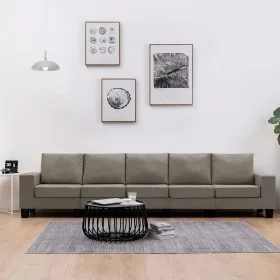 5-seater fabric sofa in taupe gray color by , Sofas - Ref: Foro24-287149, Price: 548,61 €, Discount: %