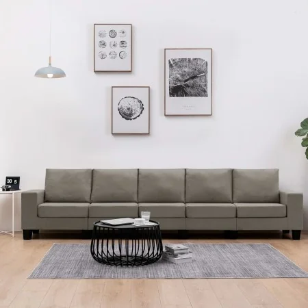 Sofá de 5 plazas de tela color gris topo de , Sofás - Ref: Foro24-287149, Precio: 548,61 €, Descuento: %