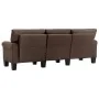 Three-seater brown fabric sofa by , Sofas - Ref: Foro24-287163, Price: 436,50 €, Discount: %