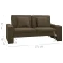 Sofá cama de cuero artificial marrón de , Sofás - Ref: Foro24-323617, Precio: 270,22 €, Descuento: %