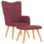 Relax armchair with footrest in burgundy fabric by , Armchairs - Ref: Foro24-327542, Price: 134,79 €, Discount: %