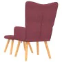 Relax armchair with footrest in burgundy fabric by , Armchairs - Ref: Foro24-327542, Price: 134,79 €, Discount: %
