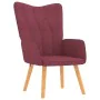 Relax armchair with footrest in burgundy fabric by , Armchairs - Ref: Foro24-327542, Price: 134,79 €, Discount: %