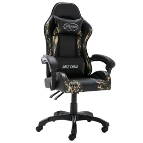 Silla gaming de cuero sintético negro y camuflaje de , Sillas de oficina - Ref: Foro24-320095, Precio: 144,62 €, Descuento: %