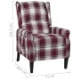 Red fabric reclining armchair by , Armchairs - Ref: Foro24-329310, Price: 174,81 €, Discount: %