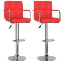 Taburetes de cocina 2 unidades cuero sintético rojo de , Taburetes de cocina - Ref: Foro24-334595, Precio: 146,51 €, Descuent...