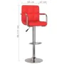 Taburetes de cocina 2 unidades cuero sintético rojo de , Taburetes de cocina - Ref: Foro24-334595, Precio: 146,51 €, Descuent...