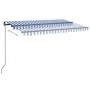 Toldo manual retráctil con LED azul y blanco 450x350 cm de , Toldos - Ref: Foro24-3069201, Precio: 453,10 €, Descuento: %