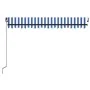 Toldo manual retráctil con LED azul y blanco 450x350 cm de , Toldos - Ref: Foro24-3069201, Precio: 453,10 €, Descuento: %