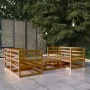 Muebles de jardín 5 pzas y cojines marrón miel madera pino de , Conjuntos de jardín - Ref: Foro24-3075257, Precio: 319,88 €, ...
