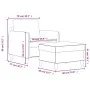 Sessel mit Hocker aus cremefarbenem Samt, 60 cm. von , Sofas - Ref: Foro24-3201172, Preis: 209,74 €, Rabatt: %