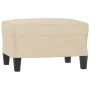 Sessel mit Hocker aus cremefarbener Mikrofaser, 60 cm. von , Sofas - Ref: Foro24-3201229, Preis: 235,79 €, Rabatt: %