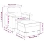 Sessel mit Hocker aus cremefarbener Mikrofaser, 60 cm. von , Sofas - Ref: Foro24-3201229, Preis: 235,79 €, Rabatt: %