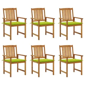 Sillas de jardín y cojines 6 unidades madera maciza de acacia de , Sillas de jardín - Ref: Foro24-3078162, Precio: 441,07 €, ...