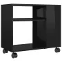 Beistelltisch aus glänzendem schwarzen Sperrholz 70x35x55 cm von , Seitentische - Ref: Foro24-802127, Preis: 45,41 €, Rabatt: %