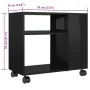 Beistelltisch aus glänzendem schwarzen Sperrholz 70x35x55 cm von , Seitentische - Ref: Foro24-802127, Preis: 45,41 €, Rabatt: %