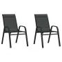 Sillas de jardín apilables 2 unidades textilene negro de , Sillas de jardín - Ref: Foro24-318777, Precio: 87,07 €, Descuento: %