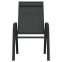 Sillas de jardín apilables 2 unidades textilene negro de , Sillas de jardín - Ref: Foro24-318777, Precio: 87,07 €, Descuento: %