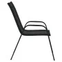 Sillas de jardín apilables 2 unidades textilene negro de , Sillas de jardín - Ref: Foro24-318777, Precio: 87,07 €, Descuento: %