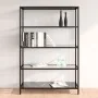 Estantería transparente vidrio templado y negro 100x36x168 cm de , Librerías y estanterías - Ref: Foro24-331638, Precio: 142,...