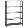 Estantería transparente vidrio templado y negro 100x36x168 cm de , Librerías y estanterías - Ref: Foro24-331638, Precio: 142,...