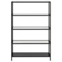 Estantería transparente vidrio templado y negro 100x36x168 cm de , Librerías y estanterías - Ref: Foro24-331638, Precio: 142,...