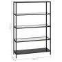Estantería transparente vidrio templado y negro 100x36x168 cm de , Librerías y estanterías - Ref: Foro24-331638, Precio: 142,...