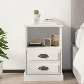 White bedside table 43x36x60 cm by , Nightstands - Ref: Foro24-816328, Price: 64,65 €, Discount: %