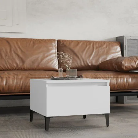 Beistelltisch aus weißem Sperrholz 50x46x35 cm von , Seitentische - Ref: Foro24-819516, Preis: 28,71 €, Rabatt: %