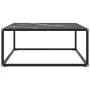 Mesa de centro negra con vidrio de mármol negro 80x80x35 cm de , Mesas de centro - Ref: Foro24-322878, Precio: 80,54 €, Descu...