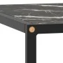 Mesa de centro negra con vidrio de mármol negro 80x80x35 cm de , Mesas de centro - Ref: Foro24-322878, Precio: 80,54 €, Descu...
