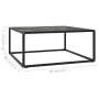 Mesa de centro negra con vidrio de mármol negro 80x80x35 cm de , Mesas de centro - Ref: Foro24-322878, Precio: 80,54 €, Descu...